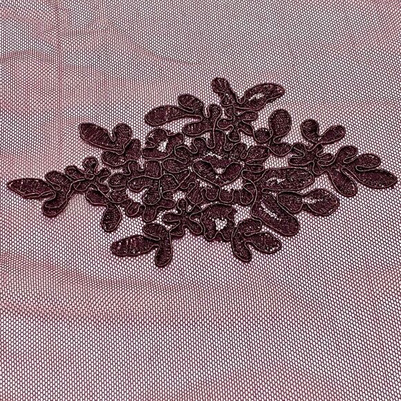 Torrid Mesh Bomber Jacket Red Burgundy Zip-Up Sheer Womens 1X Embroidered Floral - Picture 7 of 10